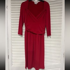 Long sleeve red dress